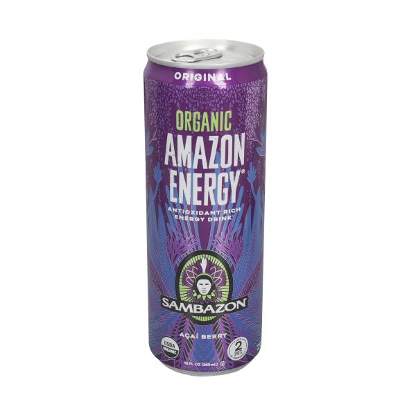 Sambazon Original Amazon Energy Acai Berry Energy Drink Organic 12 Fluid Ounce - 12 Per Case.