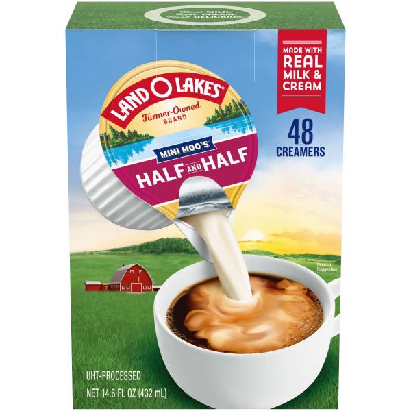 Land-O-Lakes® Aseptic Half And Half 48 Count Packs - 4 Per Case.