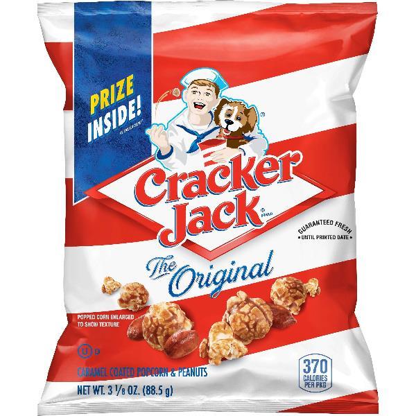 Cracker Jack Caramel Coated Popcorn And Peanuts Original 3.125 Ounce Size - 28 Per Case.