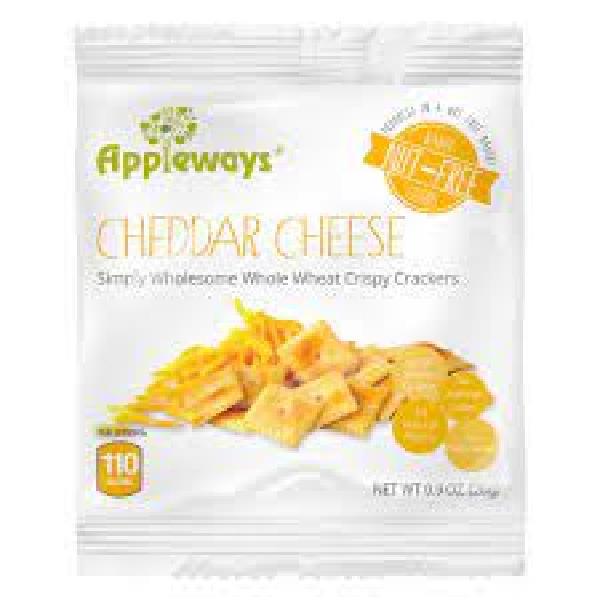 Appleways Whole Grain Cheddar Cheese Crispy Crackers Bulk 20 Ounce Size - 4 Per Case.