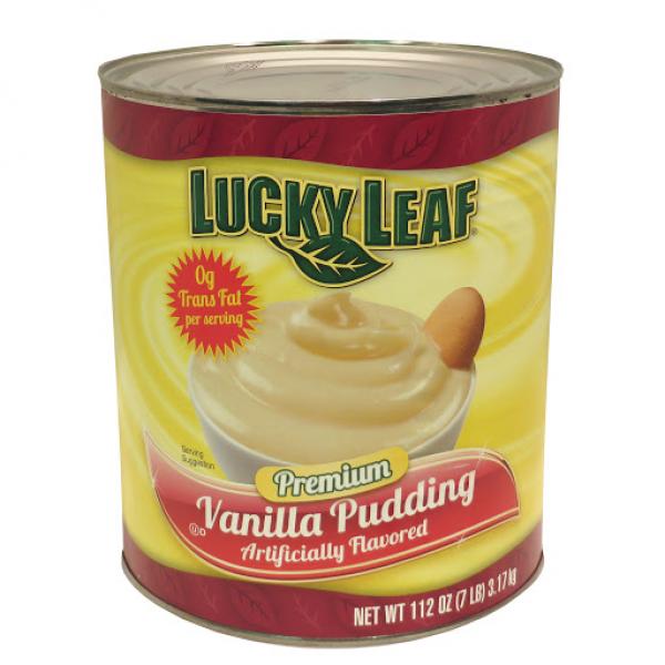 Lucky Leaf Premium Vanilla Pudding Artifically Flavored Tffphof 112 Ounce Size - 6 Per Case.