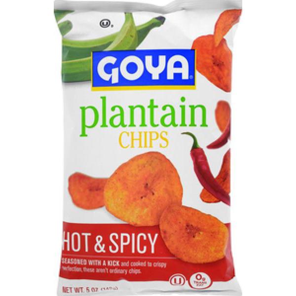 Goya Plantain Chips Hot & Spicy 5 Ounce Size - 12 Per Case.