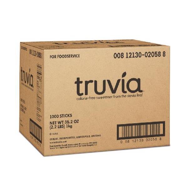 Truvia Cafe Sweetener Sticks 1000 Count Packs - 1 Per Case.