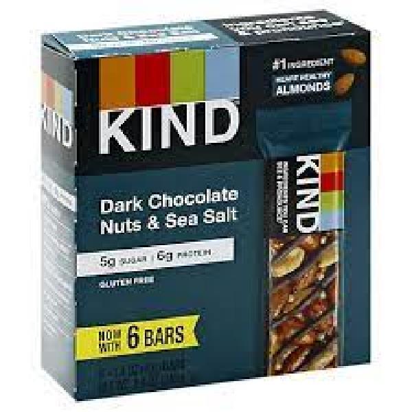 Kind Healthy Snacks Dark Chocolate Nuts & Sea Salt 1.4 Ounce Size - 72 Per Case.