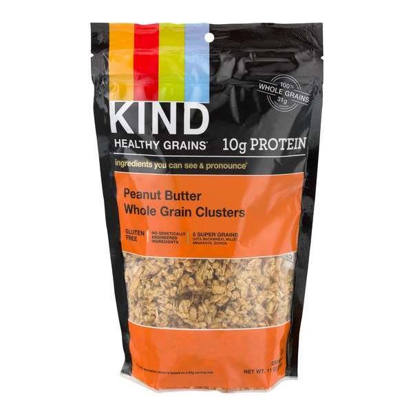 Kind Healthy Snacks Peanut Butter Whole Grain Granola Clusters 11 Ounce Size - 6 Per Case.