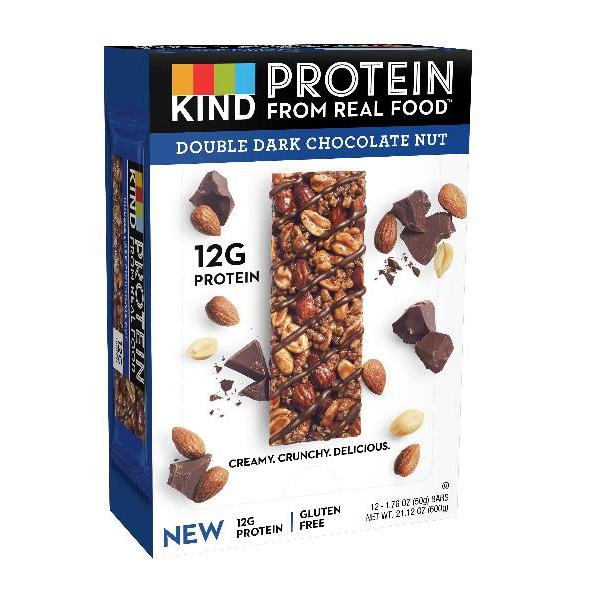 Kind Snacks Double Dark Chocolate Nut Protein Bar 1.76 Ounce Size - 72 Per Case.