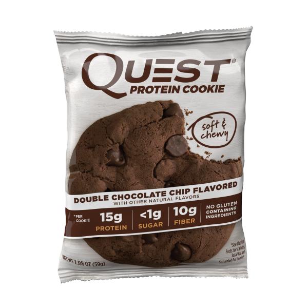 Quest Protein Cookie Double Chocolate Chip 2.08 Ounce Size - 72 Per Case.