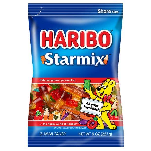 Haribo Confectionery Gummi Candy Starmix 8 Ounce Size - 10 Per Case.