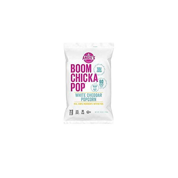 Angie's Boomchickapop White Cheddar Popcorn 1.5 Ounce Size - 12 Per Case.