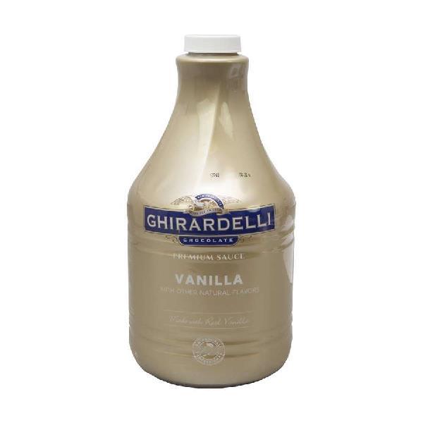 Ghirardelli Vanilla Sauce Pump Bottle 89.9 Ounce Size - 6 Per Case.