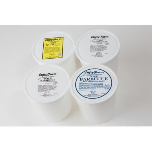 Hickory Smoke Pulled BBQ With Tomato Sauce Tubs 5 Pound Each - 2 Per Case.