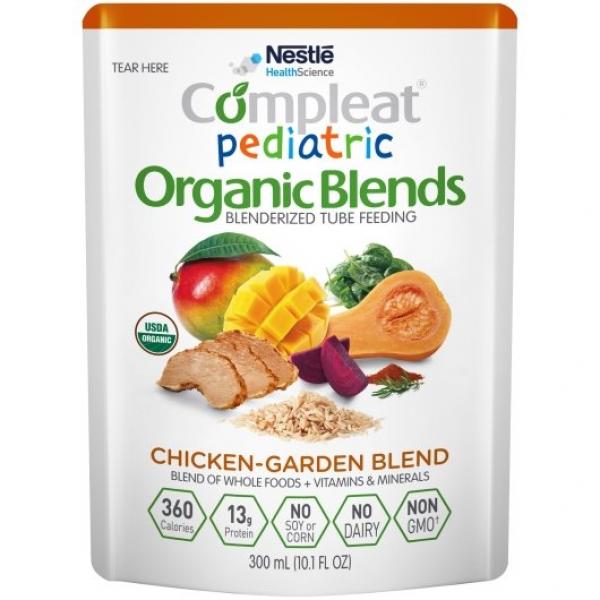 Compleat Organic Chicken & Garden Pediatric Formula Pouches 10.1 Fluid Ounce - 24 Per Case.