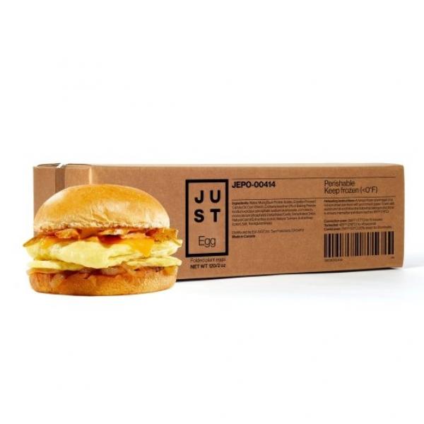 Just Egg Fully Cooked Plant Based Folded Patty 2 Ounce Size - 120 Per Case.