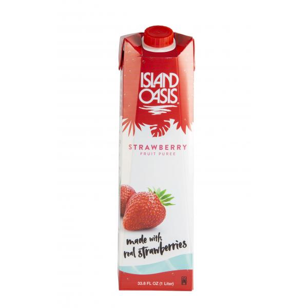 Island Oasis Strawberry Aseptic 1 Liter - 12 Per Case.