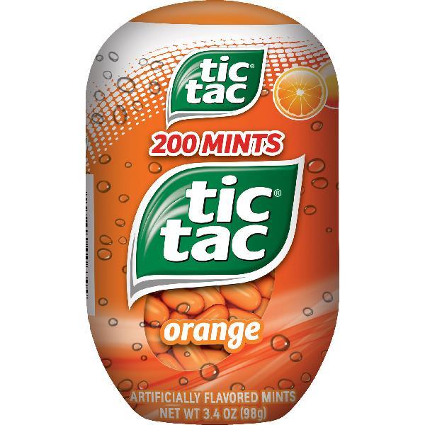 Tic Tac Txx Orange Bp Fridge 3.4 Ounce Size - 48 Per Case.