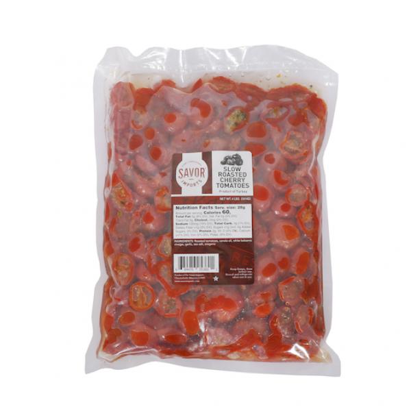 Savor Imports Roasted Cherry Tomato Halves 4 Pound Each - 2 Per Case.