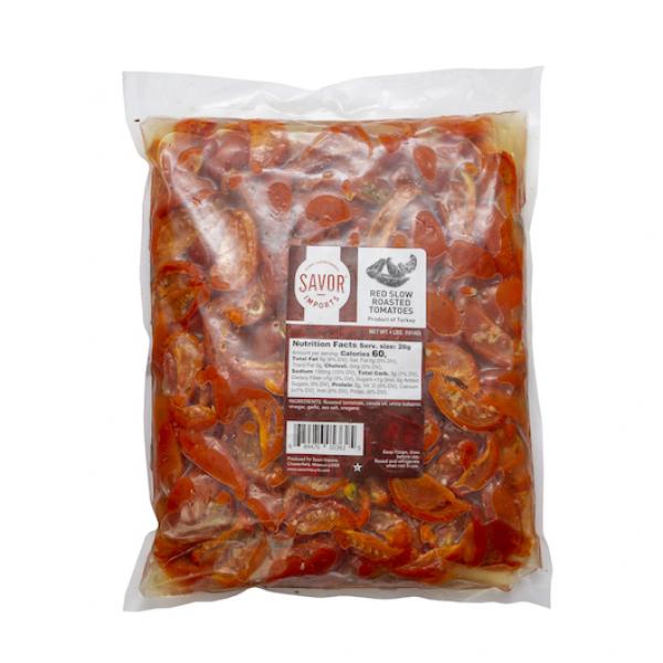 Savor Imports Red Slow Roasted Tomato Wedges 4 Pound Each - 2 Per Case.