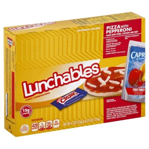 Lunchable Single Serve Pepperoni Pizza Convenience Meal, 10.7 Ounce Size - 8 Per Case.