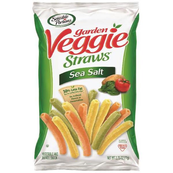 Sensible Portions Veggie Straws Sea Salt 2.75 Ounce Size - 6 Per Case.