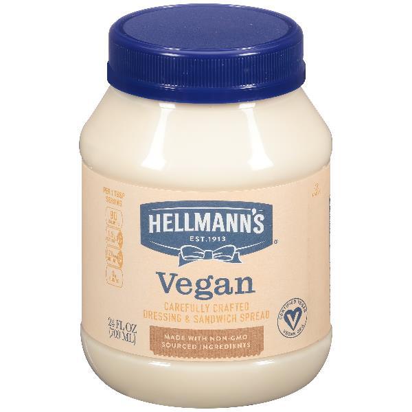 Hellmann's Mayonnaise Vegan Carefully Crafted 24 Fluid Ounce - 6 Per Case.