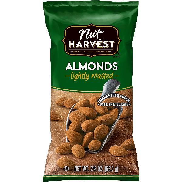 Nut Harvest Roasted Almonds 2.25 Ounce Size - 48 Per Case.