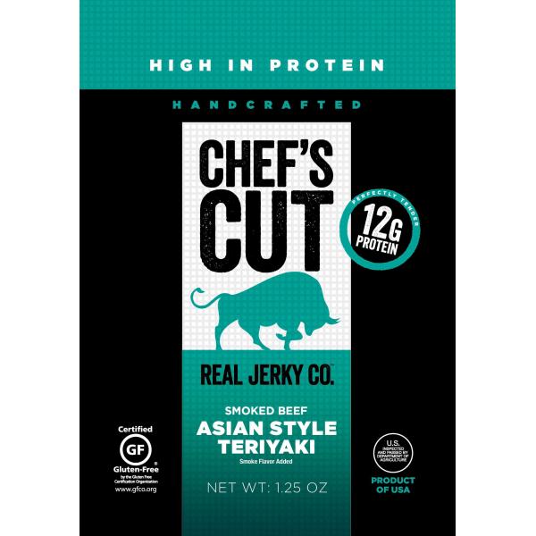 Chef's Cut Real Jerky Co. Smoked Beef Asian Teriyaki 12-1.25 Ounce 12-1.25 Ounce