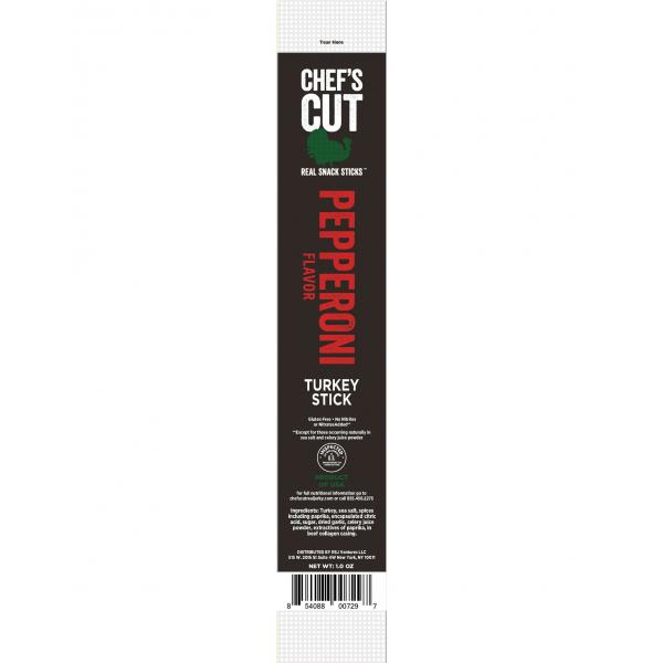 Chef's Cut Real Jerky Co Sticks Pepperoni Flavor 1 Ounce Size - 48 Per Case.