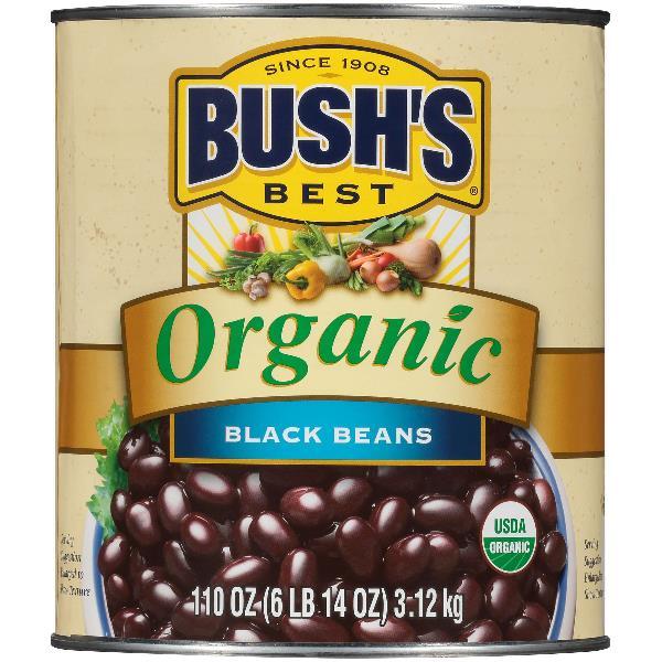 Bush's Organic Black Beans 110 Ounce Size - 6 Per Case.