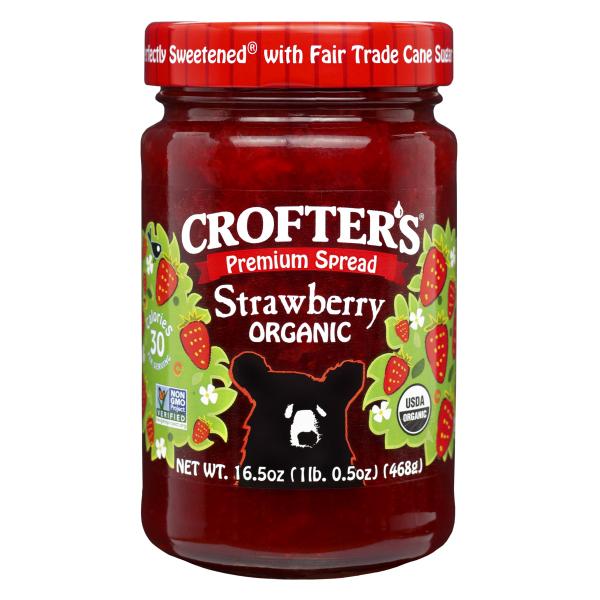 Crofters Organic Spread Premium Strawberry 16.5 Ounce Size - 6 Per Case.