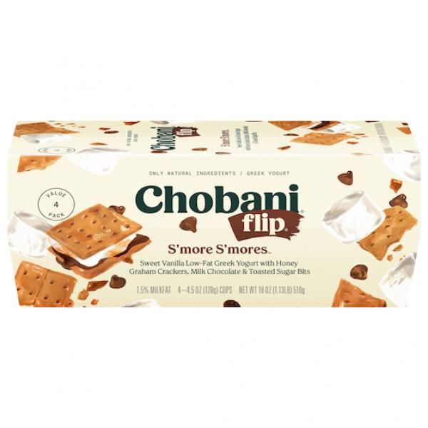 Chobani® Flip® Low Fat Greek Yogurt S'more S'mores Pack 18 Ounce Size - 3 Per Case.