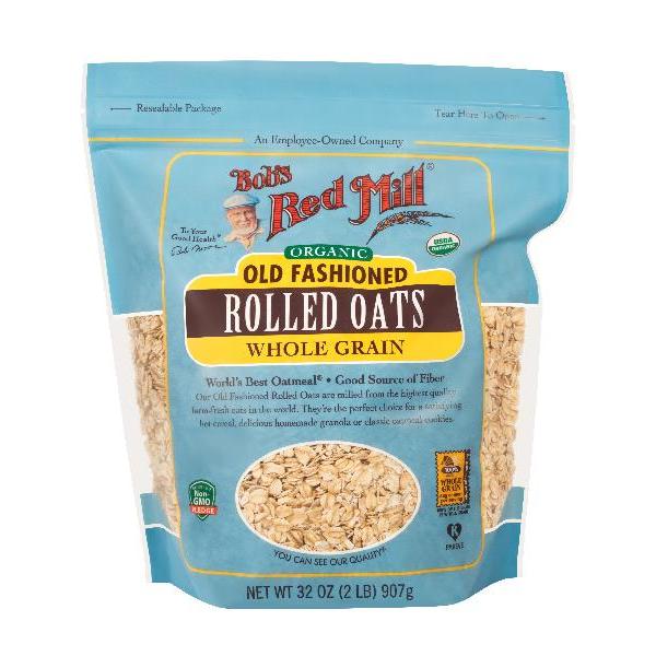 Bob's Red Mill Organic Old Fashioned Rolled Oats 32 Ounce Size - 4 Per Case.