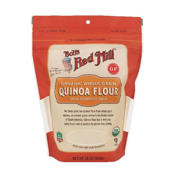 Bob's Red Mill Organic Quinoa Flour 18 Ounce Size - 4 Per Case.
