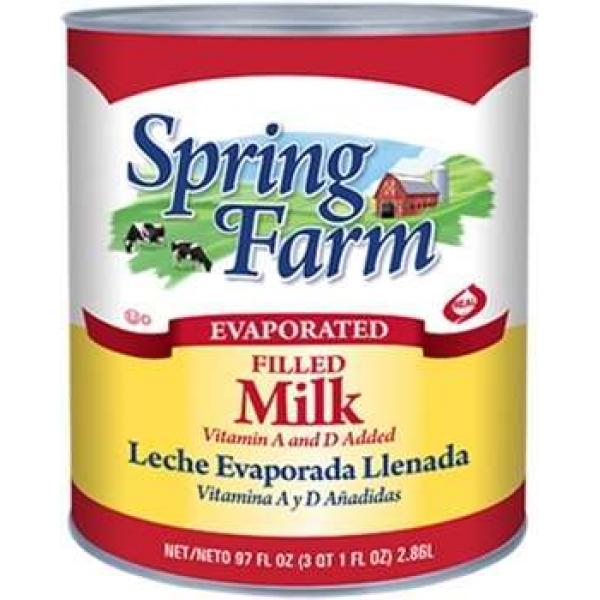 Spring Farm Filled Evaporated Milk 97 Fluid Ounce - 6 Per Case.