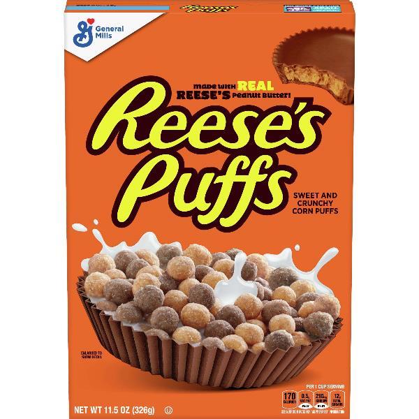 Reese's Peanut Butter Puffs® Cereal 11.5 Ounce Size - 12 Per Case.
