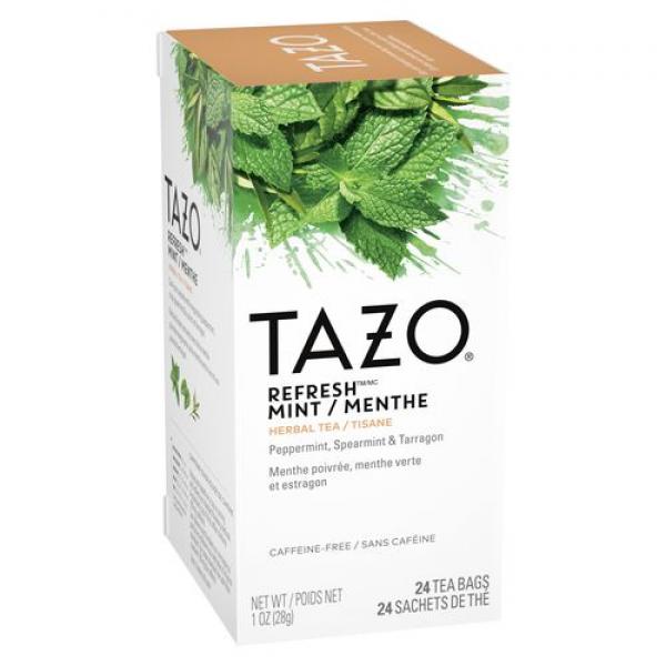Tazo Tea Bags Refresh, 24 Count Packs - 6 Per Case.