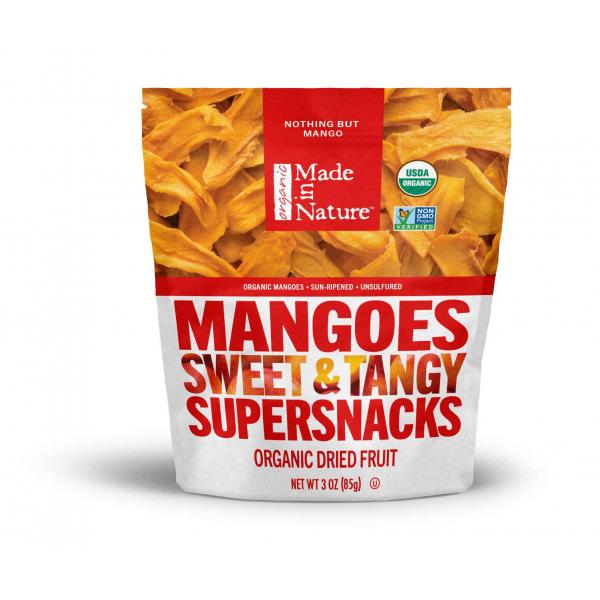 Made In Nature Dried Fruit Mango 3 Ounce Size - 6 Per Case.
