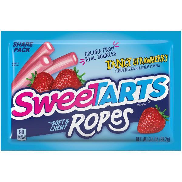 Sweetarts Tangy Strawberry Ropes Package 3.5 Ounce Size - 48 Per Case.