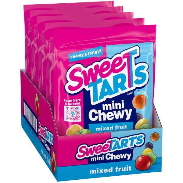 Sweetarts Jurassic World Mini Chewy Mixed Fruit Candies Sub 9 Ounce Size - 8 Per Case.