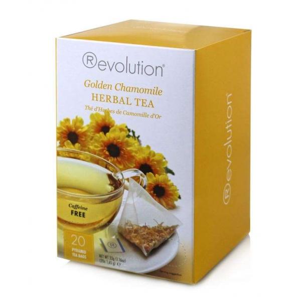 Revolution Tea Tea Golden Chamomile Herbal 20 Count Packs - 6 Per Case.