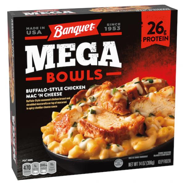 Mega Bowl Buffalo Chicken Macaroni & Cheese 14 Ounce Size - 8 Per Case.