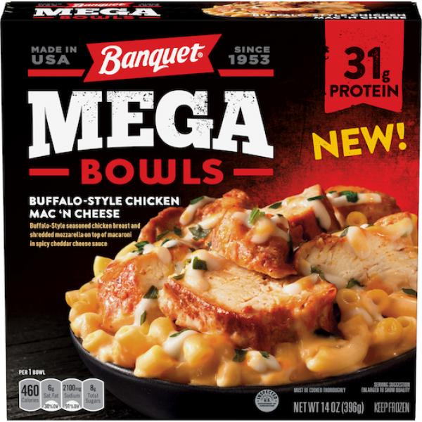 Mega Bowl Buffalo Chicken Macaroni & Cheese 14 Ounce Size - 8 Per Case.