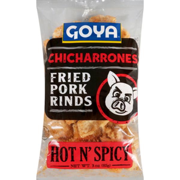 Goya Chicharrones Hot & Spicy 3 Ounce Size - 12 Per Case.