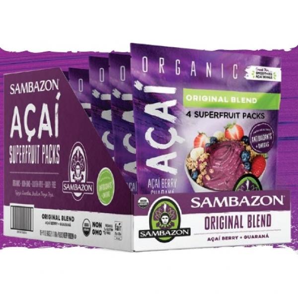 Sambazon Original Acai Blend Superfruit Packg Pack Organic 4 Each - 10 Per Case.