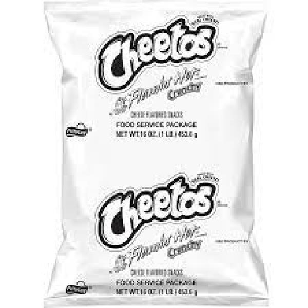 Cheetos Regular Cheese Flavored Snacks Plastic Bag 16 Ounce Size - 6 Per Case.