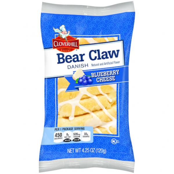 Cloverhill Blueberry Cheese Claw Single Servefreeze On Arrival 4.25 Ounce Size - 36 Per Case.
