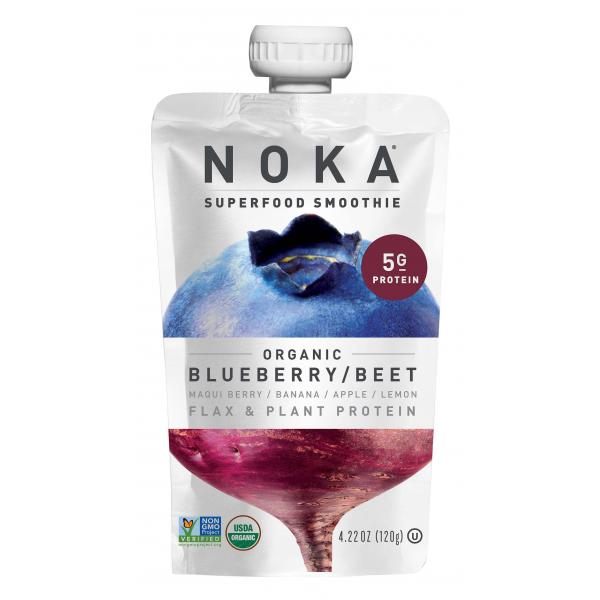Noka Blueberry Beets Superfood Smoothie 4.22 Ounce Size - 12 Per Case.