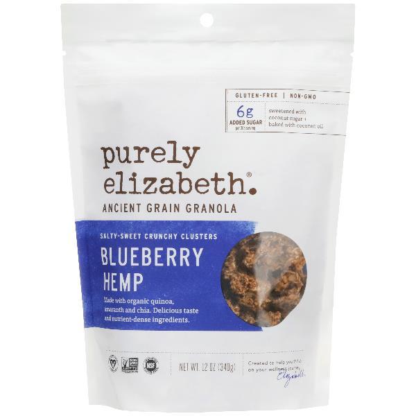 Purely Elizabeth Blueberry Hemp Ancient Grain Granola 12 Ounce Size - 6 Per Case.