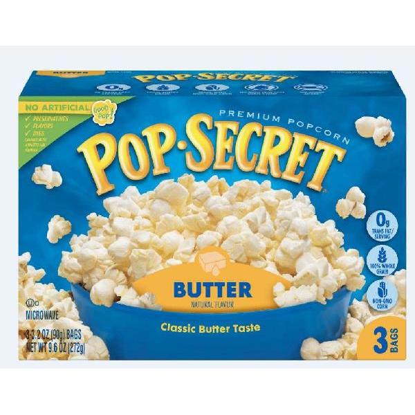 Butter Popcorn 9.6 Ounce Size - 6 Per Case.