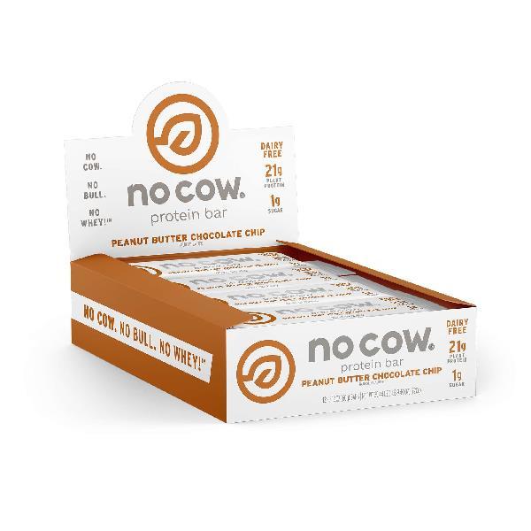 No Cow Peanut Butter Chocolate Chip Bar 2.12 Ounce Size - 72 Per Case.