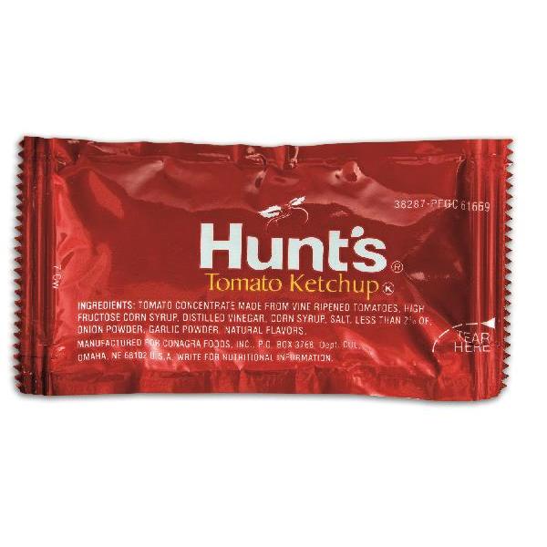 Hunt's Tomato Ketchup Portion Control Packets 9 Grams Each - 20 Pound Per Case.